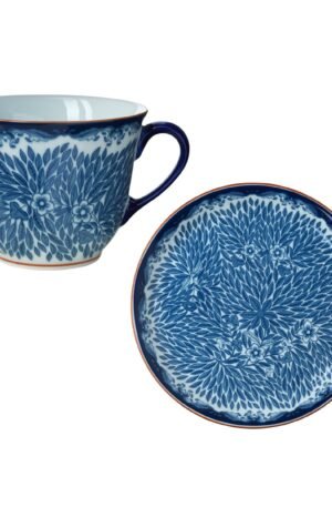 Rörstrand Ostindia Floris muki 40 cl ja lautanen Ø20 cm Sininen