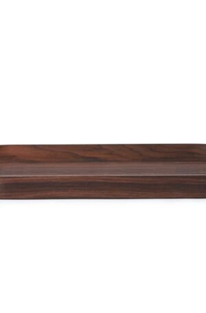 Warm Nordic Carved Wood -tarjotin, ovaali Saksanpähkinä