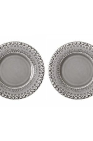 PotteryJo Daisy jälkiruokalautanen Ø22 cm, 2-pakkaus Soft grey (harmaa)
