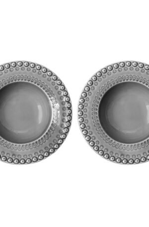 PotteryJo Daisy syvä lautanen Ø 21 cm, 2-pakkaus Soft grey (harmaa)