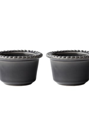 PotteryJo Daria pieni kulho Ø 12 cm, 2-pakkaus Clean grey