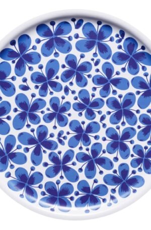 Rörstrand Mon Amie -tarjotin Ø 35 cm Valkoinen-sininen