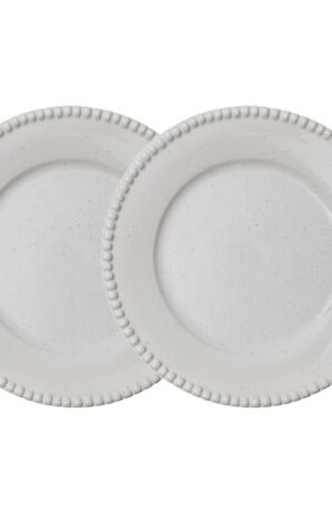 PotteryJo Daria ruokalautanen Ø 28 cm, 2-pakkaus Cotton white shiny