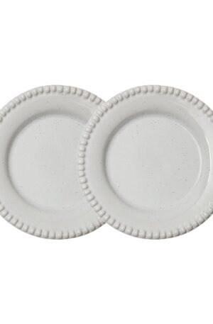 PotteryJo Daria leipälautanen Ø 18 cm, 2-pakkaus Cotton white shiny