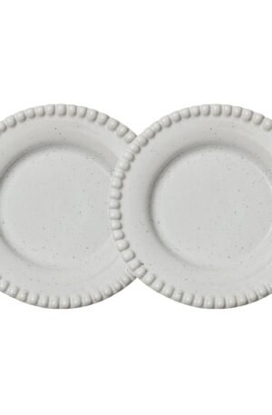 PotteryJo Daria jälkiruokalautanen Ø 22 cm, 2-pakkaus Cotton white shiny