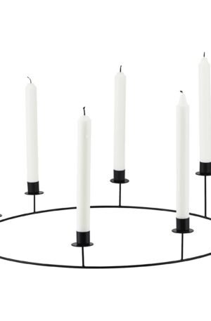 House Doctor Ring kynttilänjalka Ø50 cm Musta