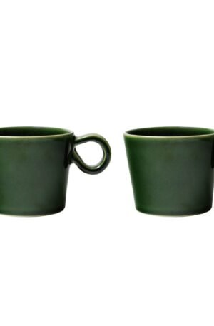 PotteryJo Daria kuppi kahvalla, 2-pakkaus Moss