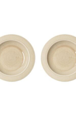PotteryJo Daga syvä lautanen Ø 23,5 cm 2-pakkaus Oat