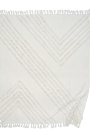 Classic Collection Edge puuvillahuopa 130 x 170 cm White