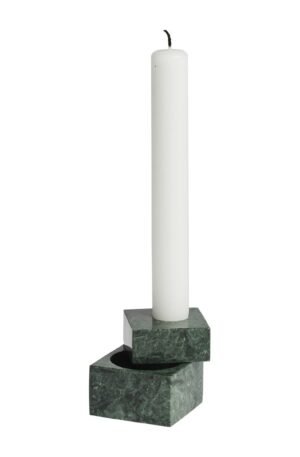 Woud Jeu de dés 1 -kynttilänjalka marmori Vihreä