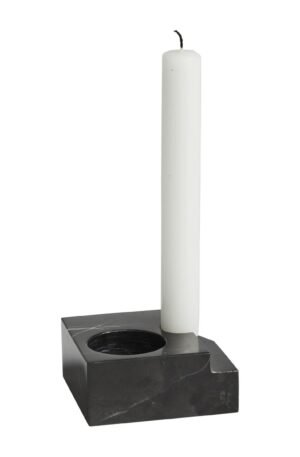 Woud Jeu de dés 3 -kynttilänjalka marmori Musta