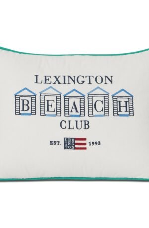 Lexington Beach Club Small Embroidered -tyyny 30 x 40 cm Sininen-valkoinen-vihreä