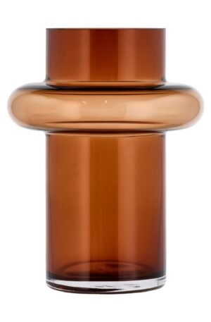 Lyngby Glas Tube maljakko lasi 20 cm Amber