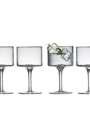 Lyngby Glas Palermo Gold gin & tonic -lasi 32 cl 4-pakkaus Kirkas-kulta