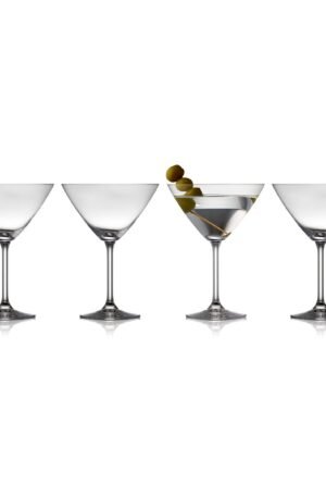 Lyngby Glas Juvel martinilasi 28 cl 4-pakkaus Kristalli