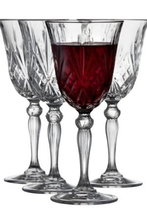 Lyngby Glas Melodia punaviinilasi 27 cl 4-pakkaus Kristalli