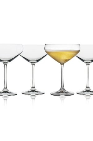 Lyngby Glas Juvel samppanjalasi coupe 34 cl 4-pakkaus Kristalli