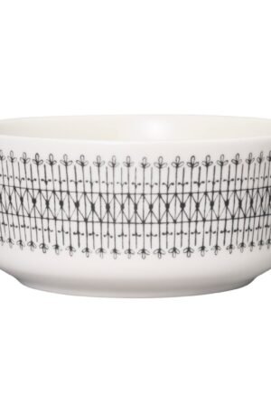 Arabia Emilia kulho Ø 13 cm Musta-valkoinen
