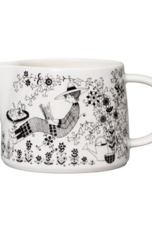 Arabia Emilia kannu 35 cl Musta-valkoinen