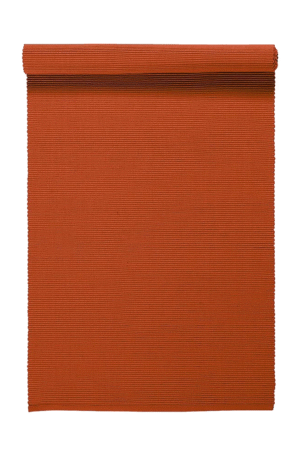 Linum Uni pöytäliina 45x150 cm Ruosteoranssi