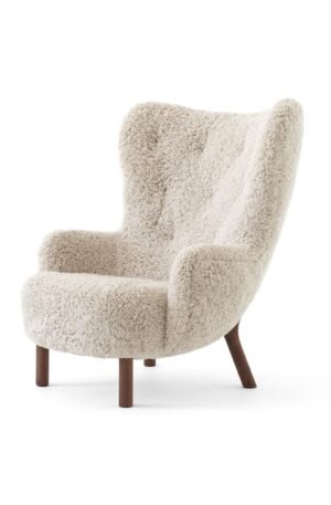 &Tradition Petra VB3 High nojatuoli Öljytty saksanpähkinä-Sheepskin Moonlight