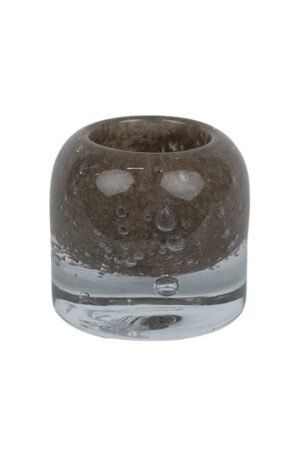 Olsson & Jensen Leah kynttilälyhty Ø7,5 cm Ruskeanharmaa