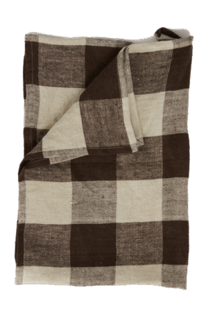 Olsson & Jensen Johanna keittiöpyyhe pellavaa 45x65 cm Ruskea/luonnollinen