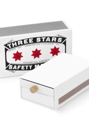 Solstickan Design Three Stars tulitikkurasia suuri Valkoinen