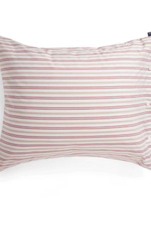 Lexington Dobby raidallinen puuvillapopliini tyynyliina 50x60 cm Punainen-beige-valkoinen