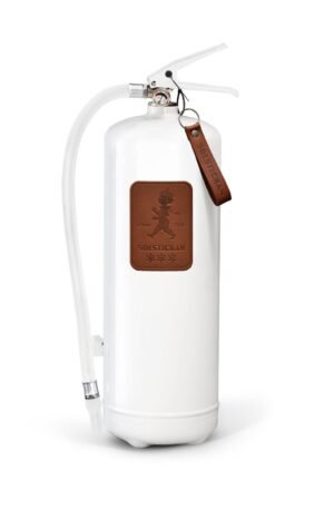 Solstickan Design Solstickan palosammutin 6 kg Vit-tummanruskea nahka.