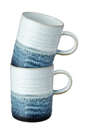 Denby Kiln blue ridged mugg 2-pack 41 cl