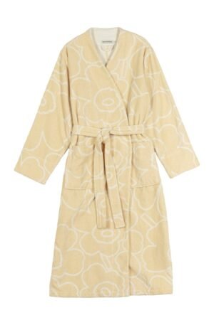 Marimekko Piirto Unikko kylpytakki beige XL