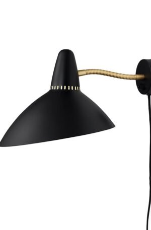 Warm Nordic Lightsome seinävalaisin Black noir, messinkiyksityiskohta