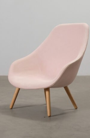 Hay About A Lounge Chair AAL82 nojatuoli vaaleanpunainen