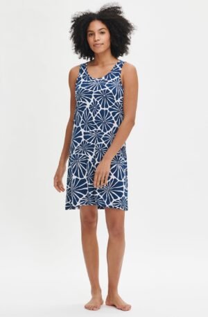 Nanso ARALIA lyhyt hihaton yöpaita - tummansininen