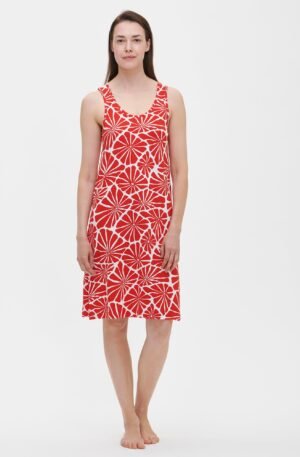 Nanso ARALIA lyhyt hihaton yöpaita - punainen