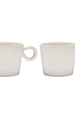 PotteryJo Daria kuppi kahvalla, 2-pakkaus Cotton white