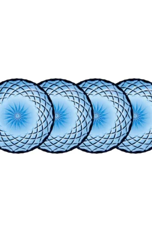 Lyngby Glas Sorrento leipälautanen Ø 16 cm 4-pakkaus Sininen