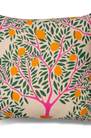 Classic Collection Lemon garden tyynynpäällinen 50x50 cm Vihreä