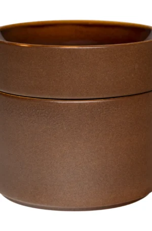 Arabia Kirnu koristepurkki Ø11x10 cm Ruskea