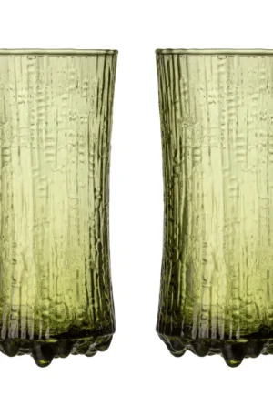 Iittala Ultima Thule samppanjalasi suomalainen hiekka 18 cl 2-pack Vihreä