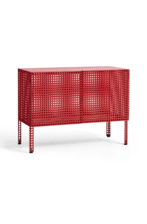HAY Perforated Cabinet kaappi small Viininpunainen