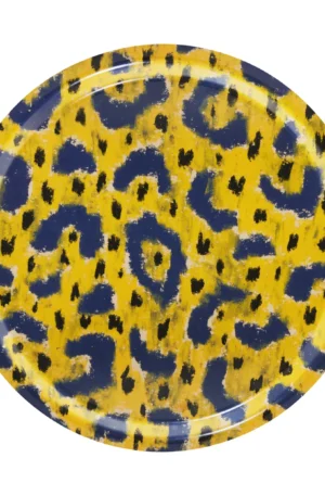 Hem Monster tarjotin Medium Ø49 cm Ochre yellow-grey-black