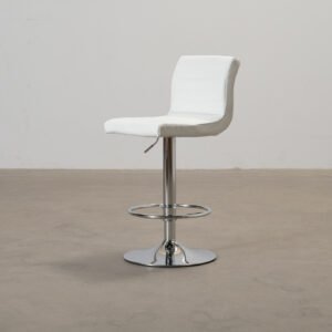 Aura baarituoli valkoinen / kromi, 4 kpl setti