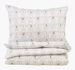 Flowers in bows pussilakanasetti puuvillaa