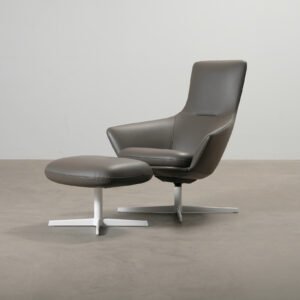 LaPalma Wing Tip nojatuoli rahilla ruskea / valkoinen