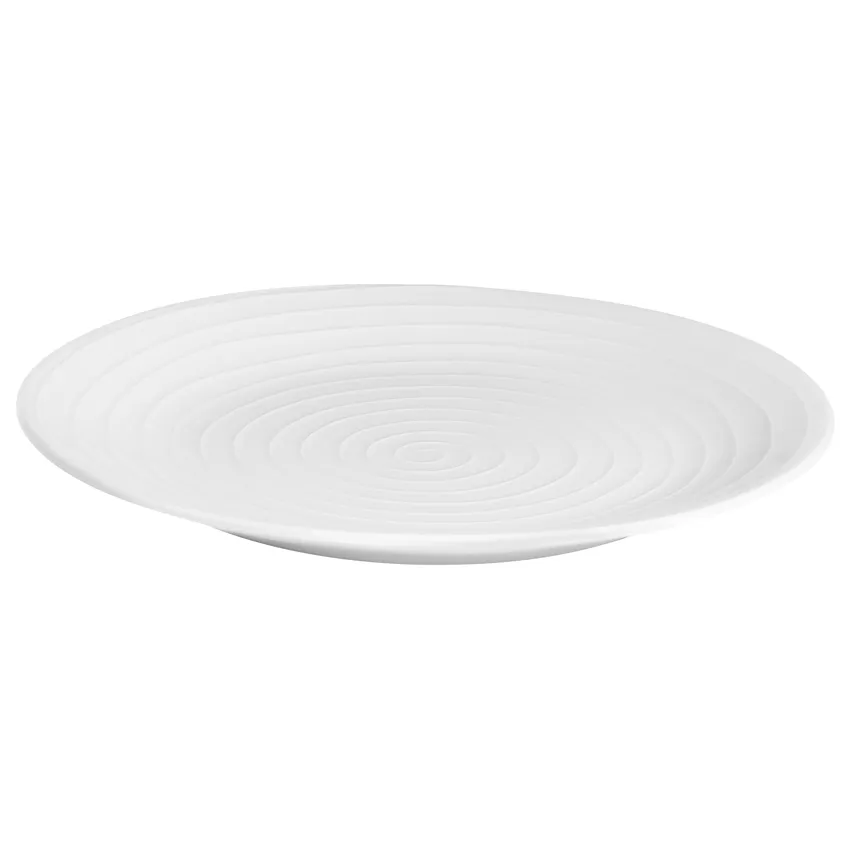 Design House Stockholm Blond-ruokalautanen 28 cm raita, valkoinen