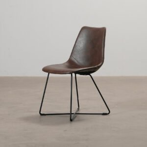 In Living Viktor ruokatuoli ruskea nahka