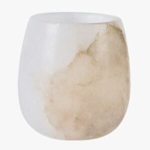 Alabaster oval kynttilälyhty