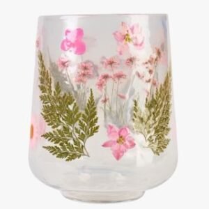 Pink flower kynttilälyhty roosa